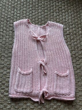Pink Sweater Vest with Bows